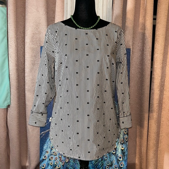 Talbots Size M Boat Neckline Blouse - Picture 1 of 11